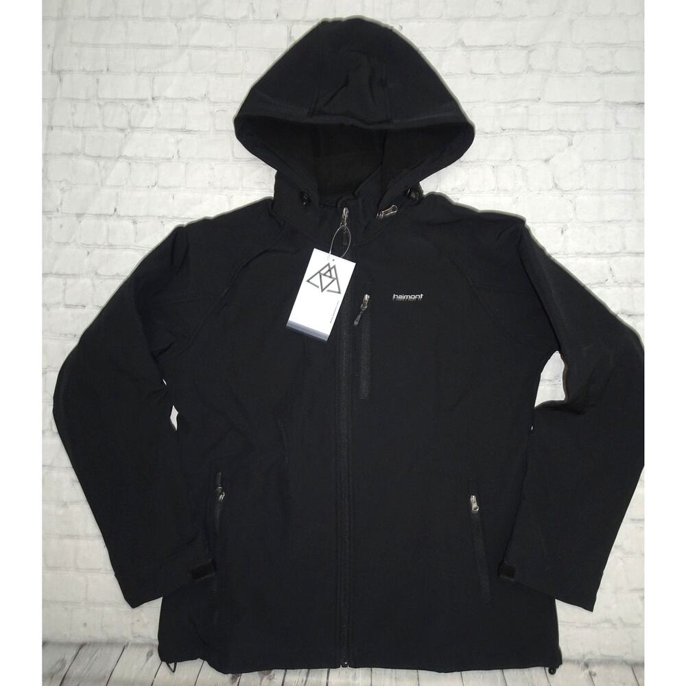 Haimont Women's Fleece Lined Softshell Jacket with Hood, Water-Resistant, Large